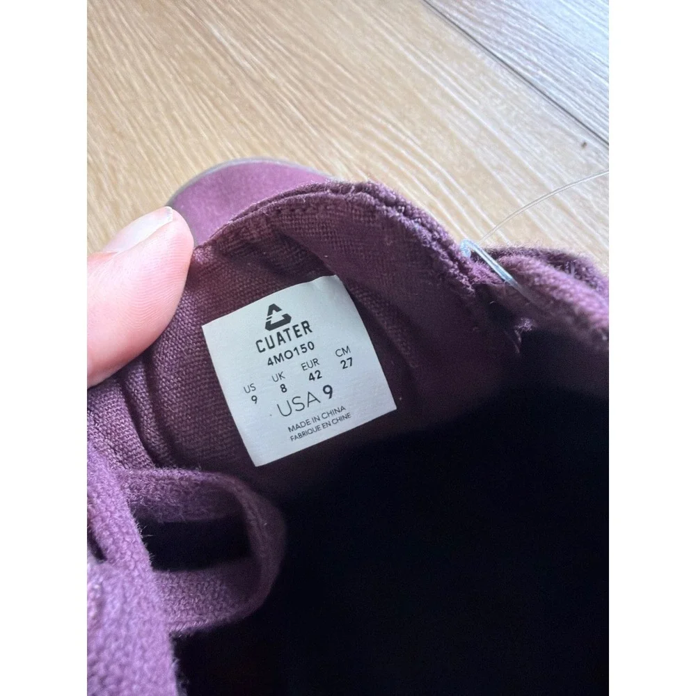 Cuater by TravisMathew Mens 4MO150 Canvas Sneakers Burgundy Wine‎ Shoes Size 9